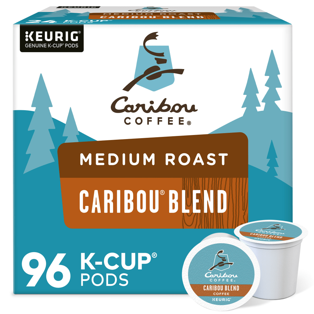 GREEN MOUNTAIN COFFEE ROASTERS, INC. Caribou Coffee 6992CA  Single-Serve Coffee K-Cups, Caribou Blend, Carton Of 4 K-Cups, Box Of 24 Cartons
