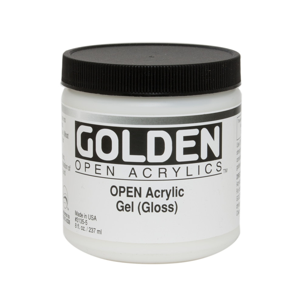 GOLDEN ARTIST COLORS, INC. Golden 3135-5  OPEN Acrylic Mediums, Gel Medium, Gloss, 8 Oz