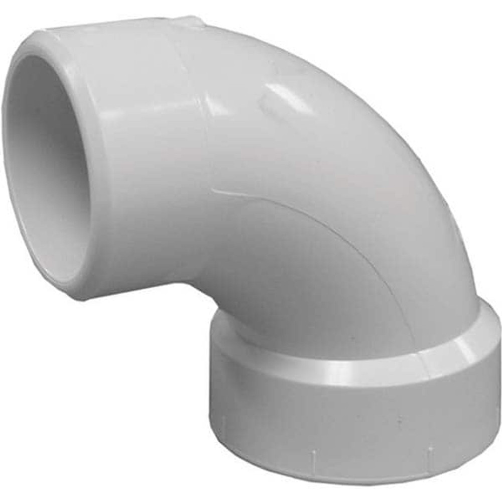 Jones Stephens PSL916 Plastic Pipe Fittings; Fitting Type: Elbow ; Fitting Size: 1-1/2 in ; Material: PVC ; End Connection: Spig x Hub ; Color: White