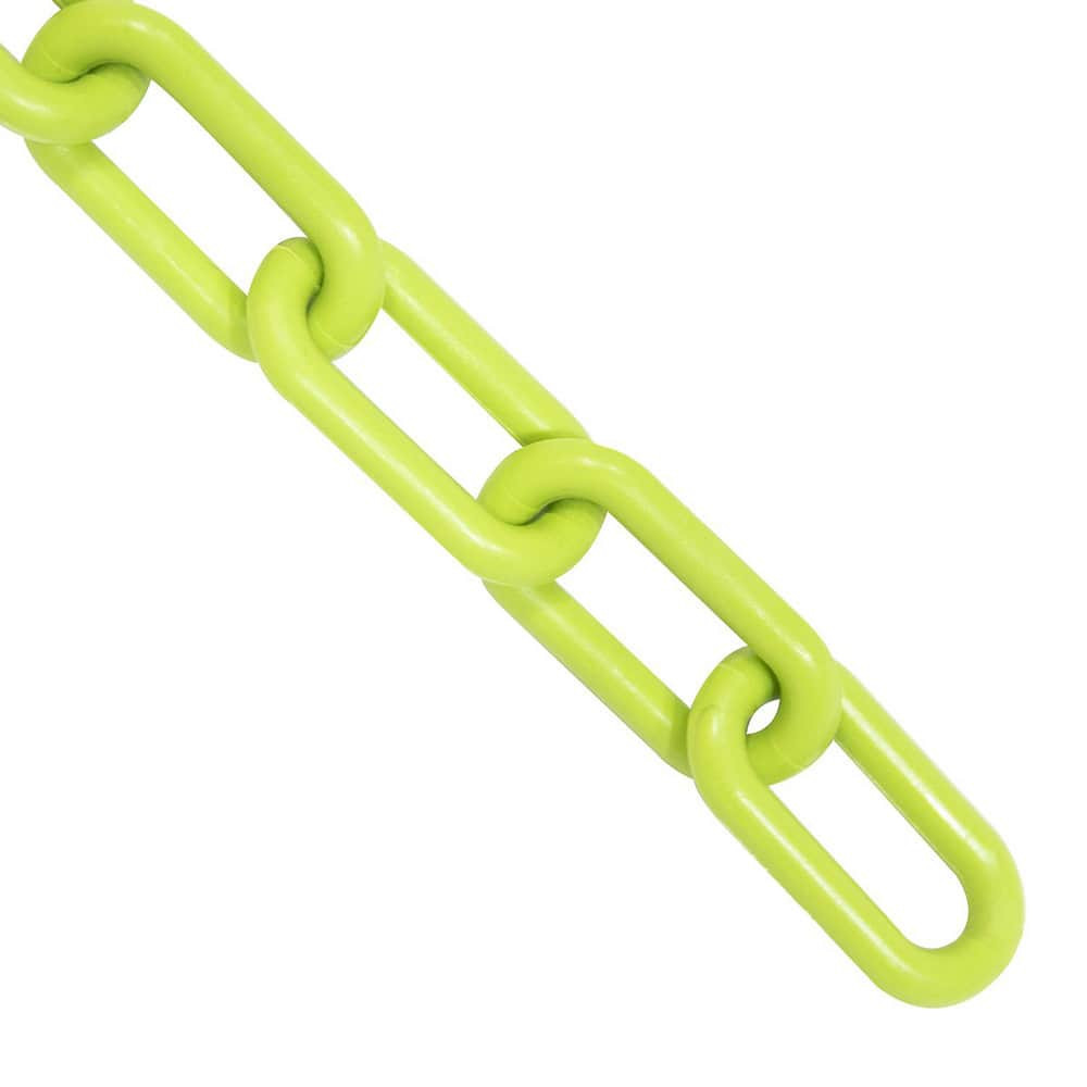 Mr. Chain 30014-100 Safety Barrier Chain: Plastic, Safety Green, 100' Long, 2" Wide