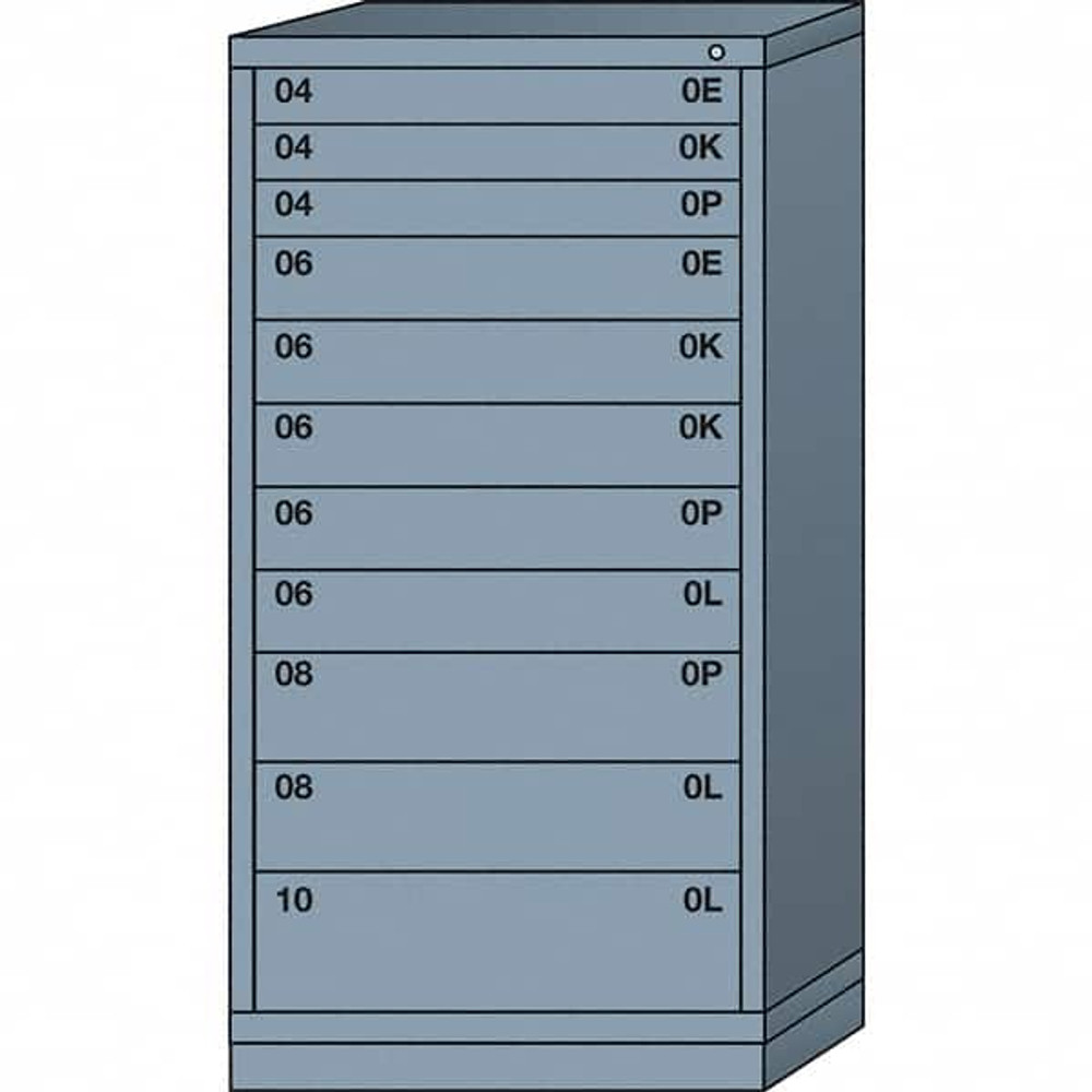 Lyon DDM6830301019IL Standard Eye-Level - Multiple Drawer Access Steel Storage Cabinet: 30" Wide, 28-1/4" Deep, 59-1/4" High