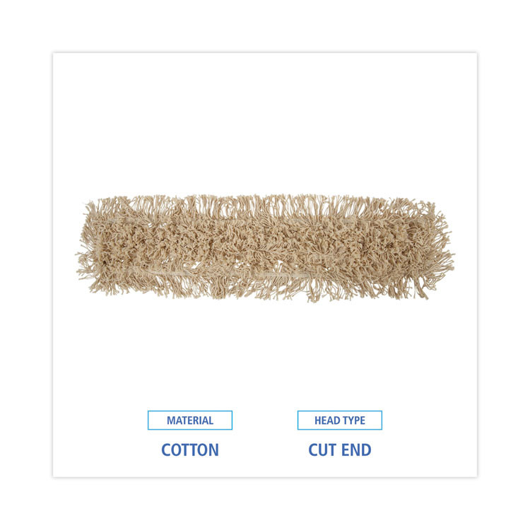 BOARDWALK 1336 Industrial Dust Mop Head, Washable, Hygrade Cotton, 36 x 5, White