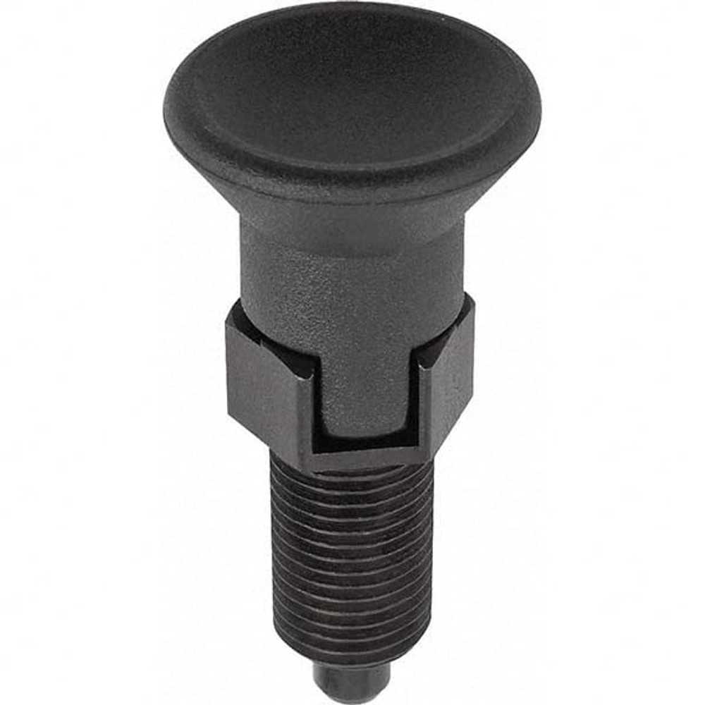 KIPP K0338.03903AJ 1/4-28, 10mm Thread Length, 3mm Plunger Diam, Hardened Locking Pin Knob Handle Indexing Plunger