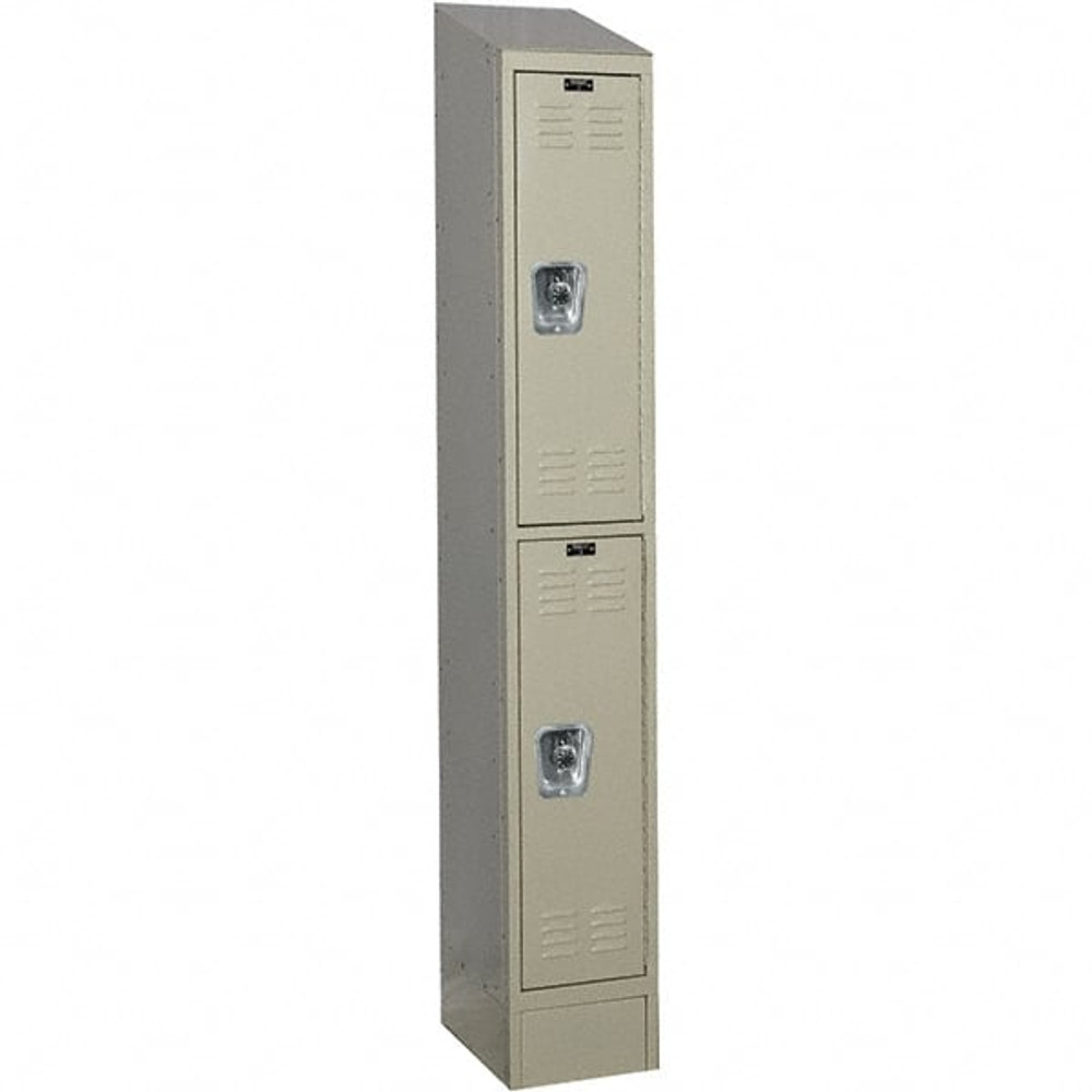 Hallowell URB1288-2ASB-PT 1-Wide Locker: 12" Wide, 78" High, Padlock