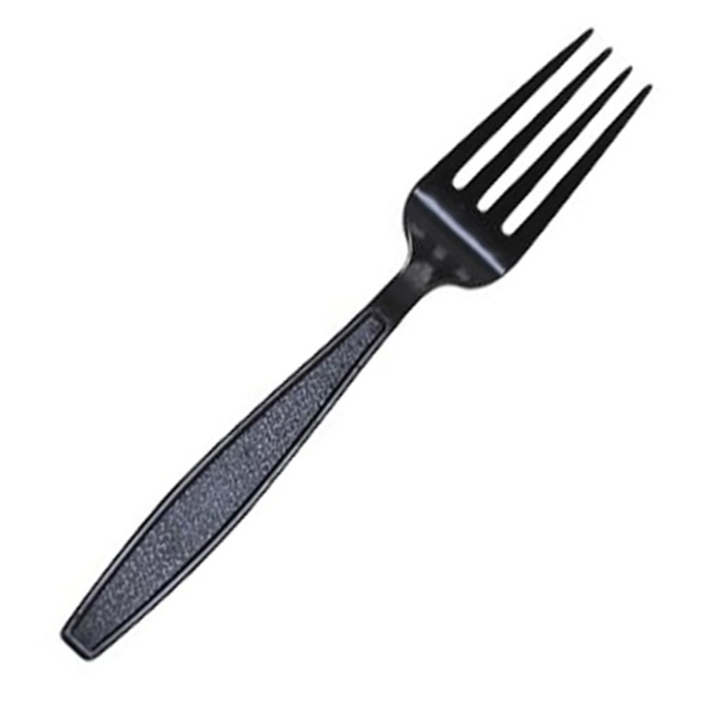 LOLLICUP USA, INC. U2020B Karat Disposable Plastic Forks, Black, Pack Of 1,000 Forks