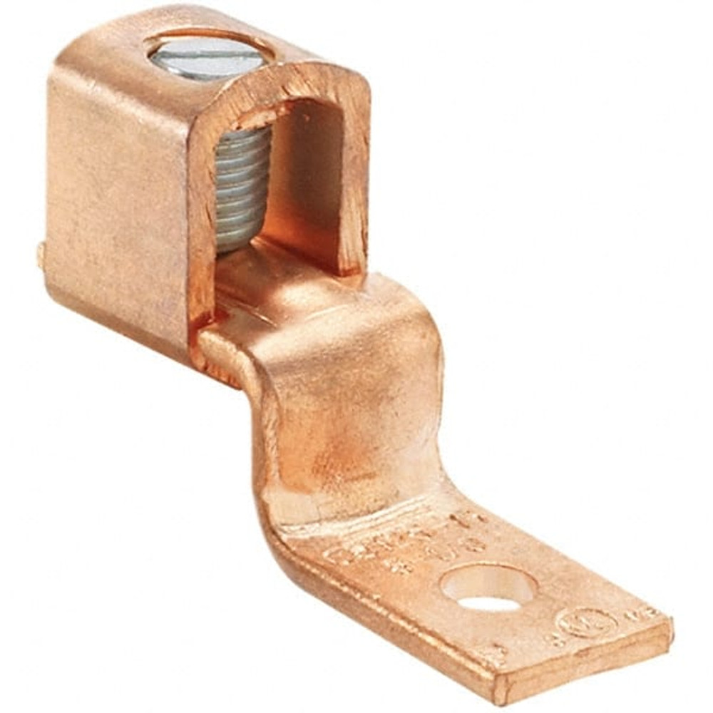 Panduit CB175-38-QY Square Ring Terminal: Non-Insulated, 4 to 3/0 AWG, Lug Connection