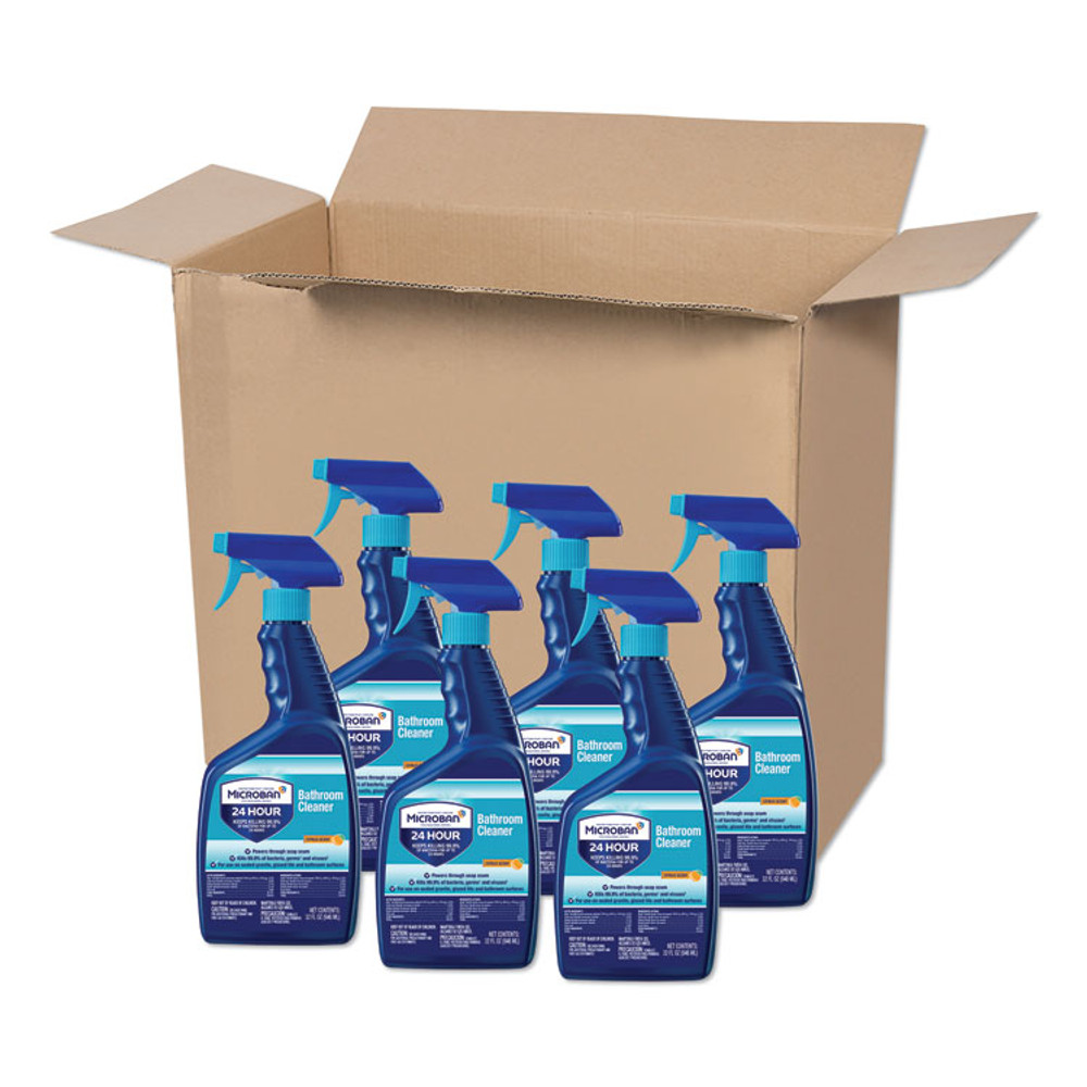 PROCTER & GAMBLE Microban® 30120 24-Hour Disinfectant Bathroom Cleaner, Citrus, 32 oz Spray Bottle, 6/Carton