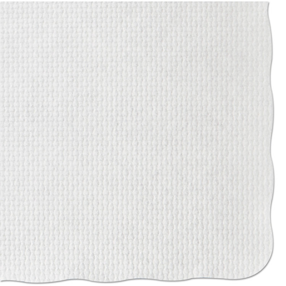 HOFFMASTER PM32052 Knurl Embossed Scalloped Edge Placemats, 9.5 x 13.5, White, 1,000/Carton