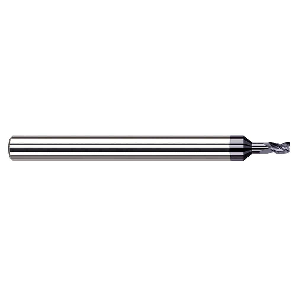 Harvey Tool 47865-C3 Square End Mill: 0.065'' Dia, 0.097'' LOC, 1/8'' Shank Dia, 2-1/2'' OAL, 3 Flutes, Solid Carbide