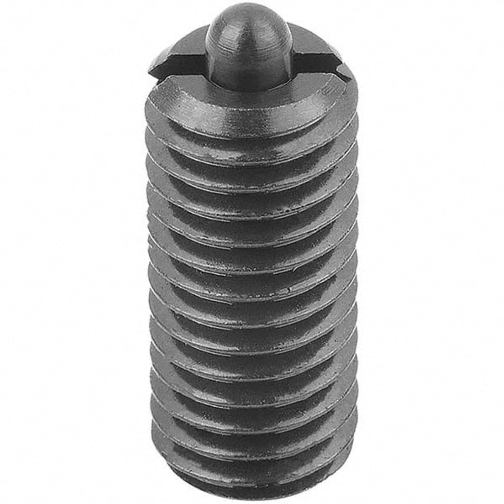 KIPP K0317.12 Threaded Spring Plunger: M12, 1.1024" Thread Length, 0.2362" Dia, 0.1575" Projection