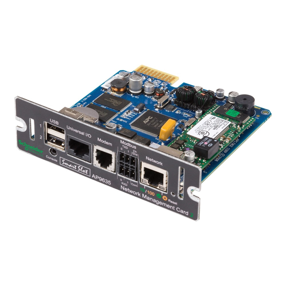 AMERICAN POWER CONVERSION CORP APC AP9635  Network Management Card 2 with Environmental Monitoring, Out of Band Management and Modbus - Remote management adapter - SmartSlot - 10/100 Ethernet - for P/N: GVX500K1250GS, GVX500K1500GS, GVX750K1250GS, GV