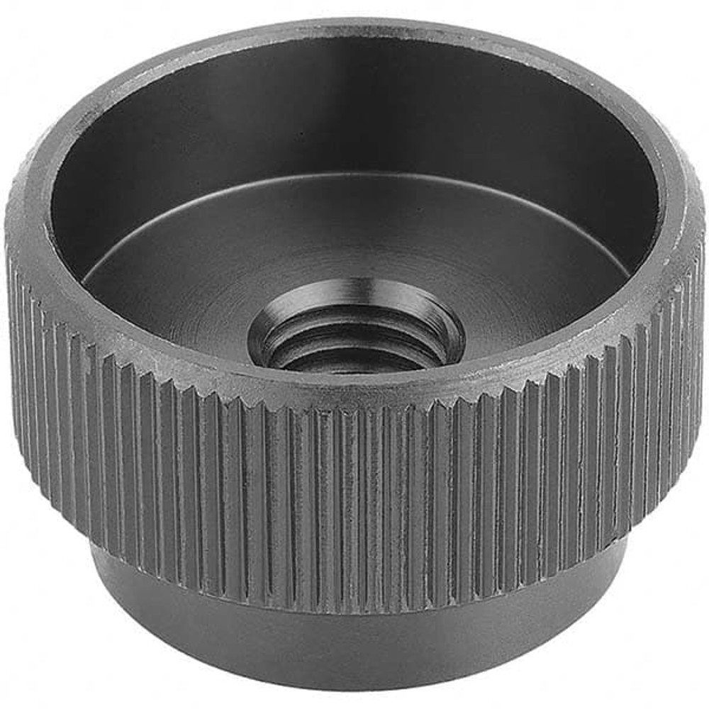 KIPP K0137.108 Thumb & Knurled Nuts; Head Type: Round Knurled ; Thread Size: M8 ; Overall Height: 0.6693; 170 ; Finish: Black Oxide ; Material Grade: 1.0718 ; Finish/Coating: Black Oxide
