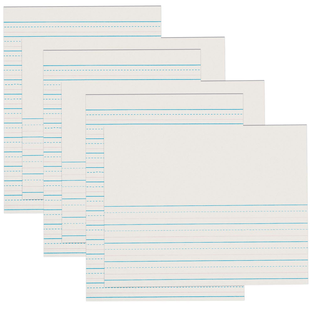 Help your students practice handwriting with this Pacon Newsprint Handwriting Paper.  Track students handwriting progress over time.  Helps students write legibly and communicate effectively through writing.  Conforms to d-Nealian Grades 2-3 handwriting programs  1/2in ruled on both sides with 1/4in blue dotted midline, red baseline and 1/4in skip space  Great for tracking students handwriting progress over time  Helps build a solid foundation for students to write legibly and communicate effectively  Sheets measure 8.5in x 11in ruled the short way  500 sheets per pack, sold as 3 packs, 1500 sheets total