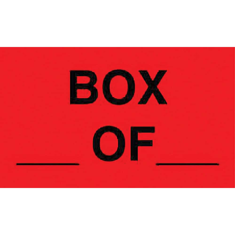 MSC 888519039885 Inspection & Quality Label: "Box___Of____", Rectangle, 5" Wide, 3" High