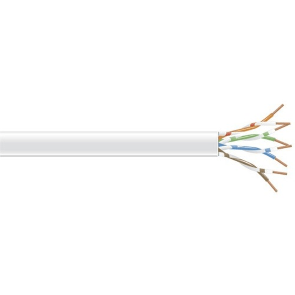 BLACK BOX CORPORATION Black Box C6-CM-SLD-WH  CAT6 250-MHz Solid Bulk Cable - 1000 ft Category 6 Network Cable for Network Device - First End: Bare Wire - Second End: Bare Wire - CM - 24 AWG - White