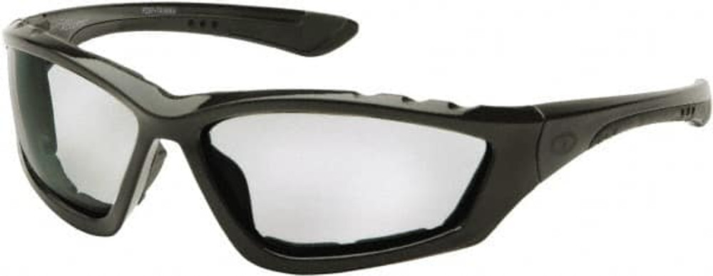 PYRAMEX SB8725DTP Safety Glass: Anti-Fog & Scratch-Resistant, Polycarbonate, Gray Lenses, Full-Framed, UV Protection