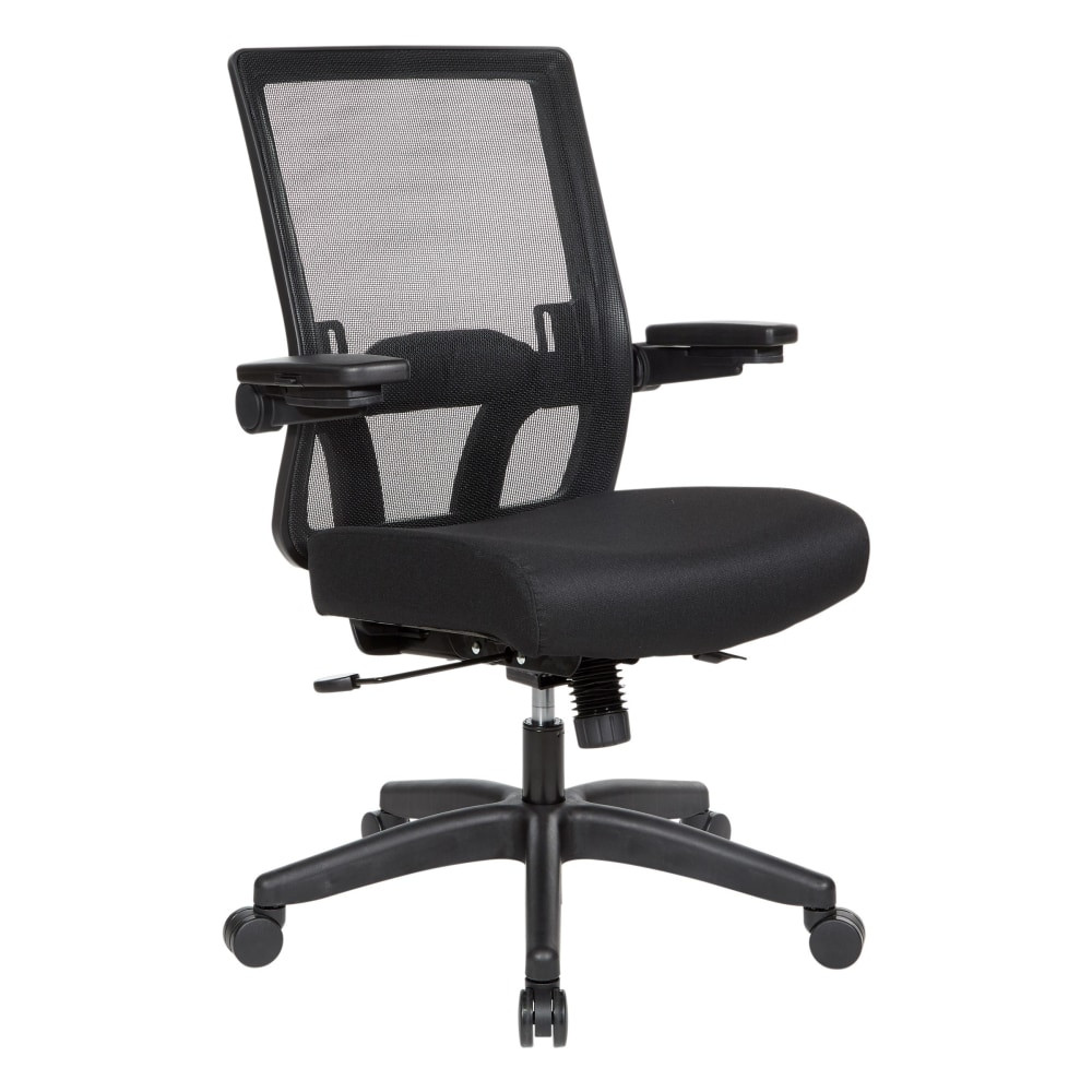 OFFICE STAR PRODUCTS Office Star 867-B3P1N4  Space Seating 867 Series Ergonomic Mesh Mid-Back Chair, Black