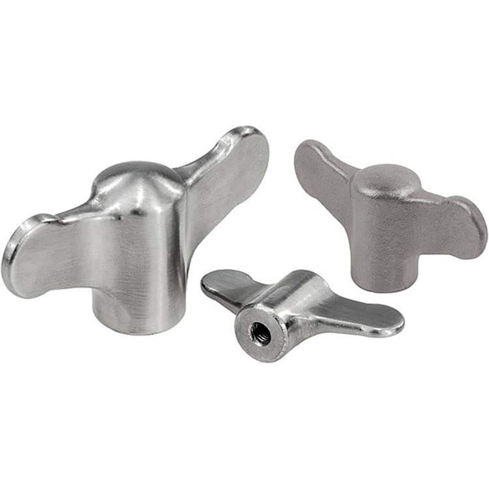 Jergens 40856 Clamp Handle Grips; For Use With: Small Tools; Utensils; Gauges ; Grip Length: 0.9400 ; Material: Stainless Steel ; Spindle Thread Size: 10-24 ; UNSPSC Code: 40151566