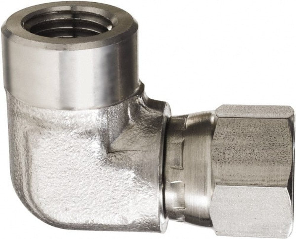 MSC PS-8-8-FE Pipe 90 ° Elbow: 1/2" Fitting, 316 Stainless Steel