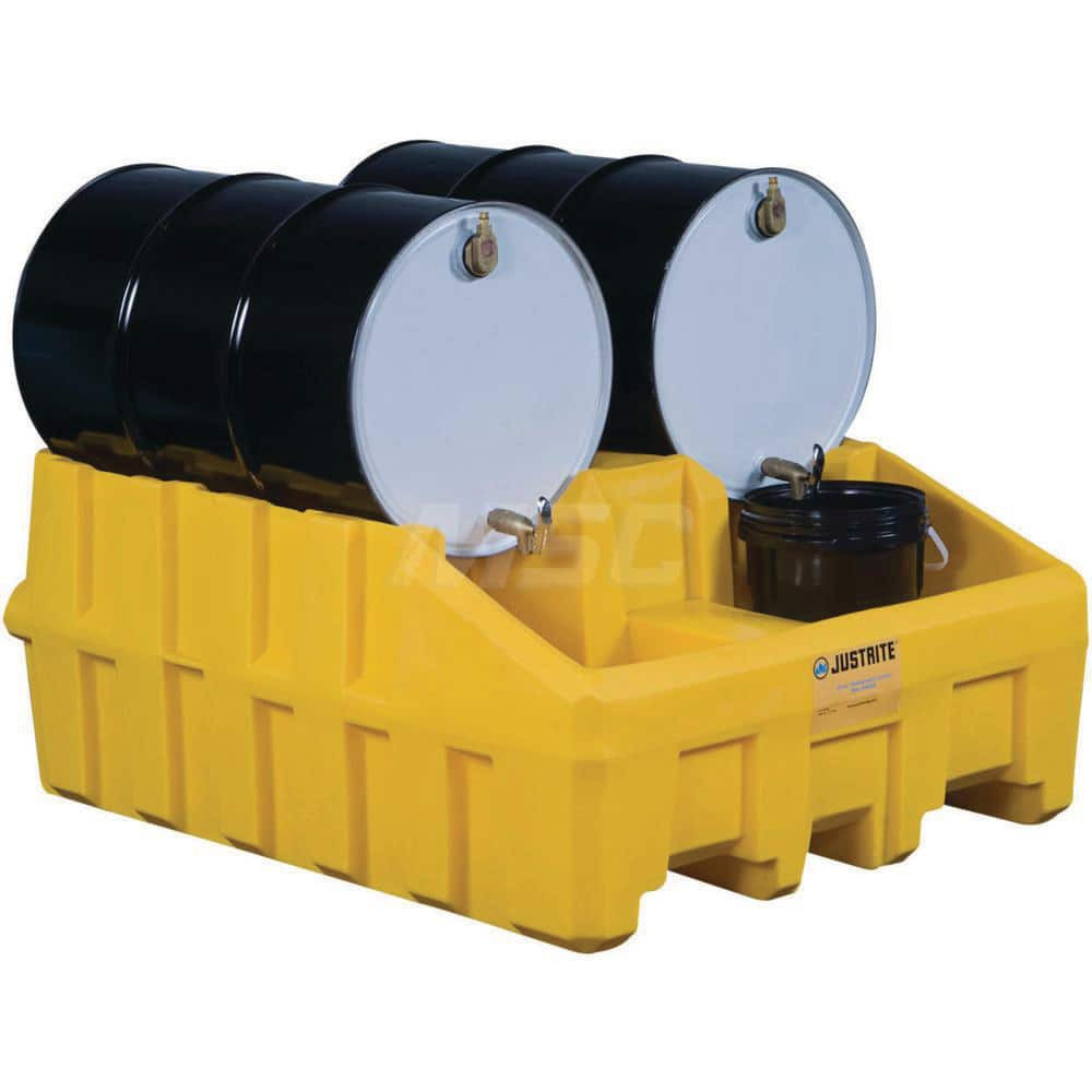 Justrite. 28666 Drum Dispensing & Collection Workstations; Forkliftable: Yes ; Dispensing Workstation Type: Drum Stacker ; Drum Size Compatibility: 55 ; Spill Capacity: 60 ; Maximum Load Capacity: 3060.00 ; Overall Height: 26in