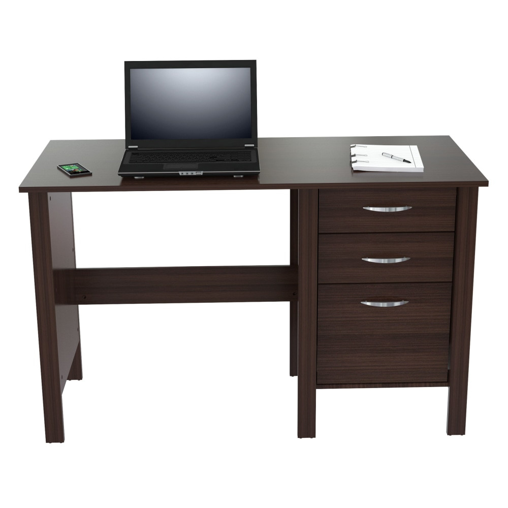 UNISAN Inval ES-7103  47inW Writing Desk with 3 Drawers, Espresso