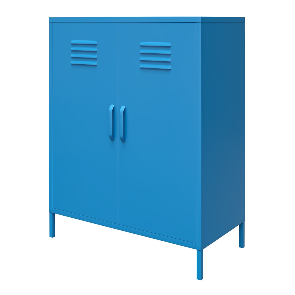 AMERIWOOD INDUSTRIES, INC. Ameriwood Home 3384810COM  Cache 2-Door Metal Locker Storage Cabinet, 40inH x 31-1/2inW x 15-3/4inD, Blue