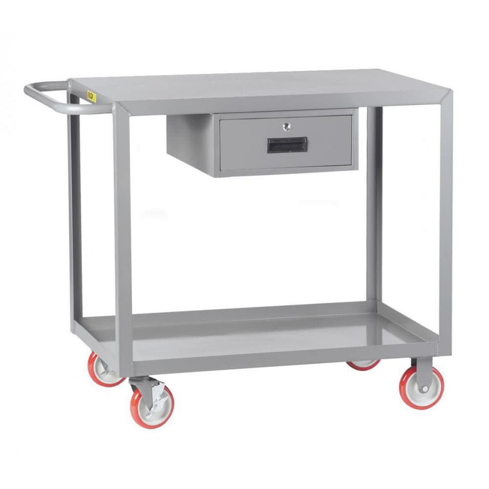 Little Giant. LGL-2436-BK-DR Shelf Utility Cart: Steel, Gray