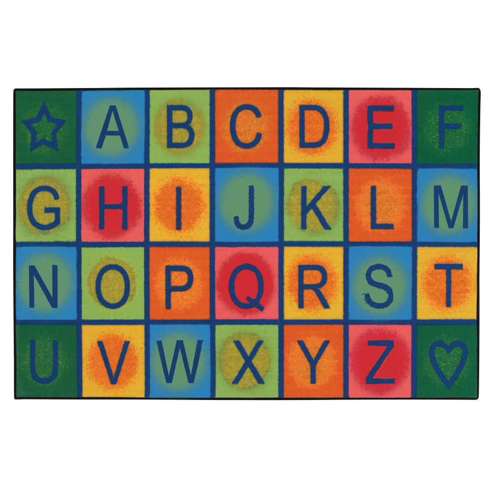 CARPETS FOR KIDS ETC. INC. Carpets For Kids 36.58  KID$Value Rugs Simple Alphabet Blocks Rug, 3ft x 4 1/2ft , Multicolor