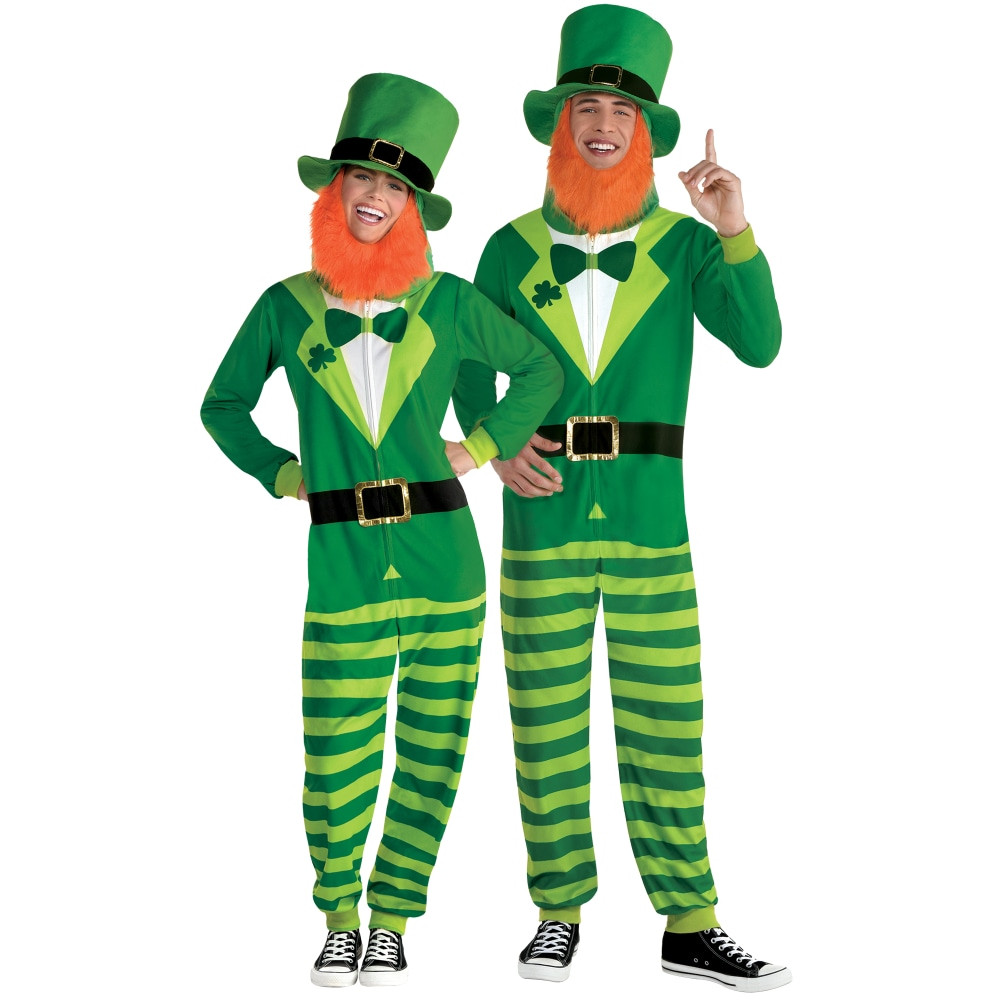 AMSCAN 3902710  3902710 St. Patricks Day Leprechaun Adult Zipster, L/XL, Green
