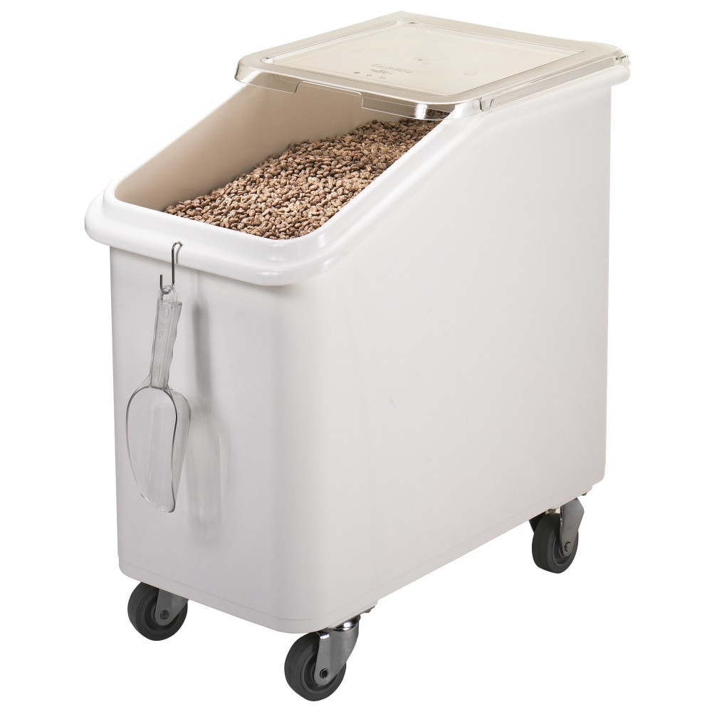 CAMBRO MFG. CO. IBSF27148 Cambro Flat-Top Ingredient Bin, 27 Gallons, 28-1/2inH x 13inW x 30-1/4inD, White