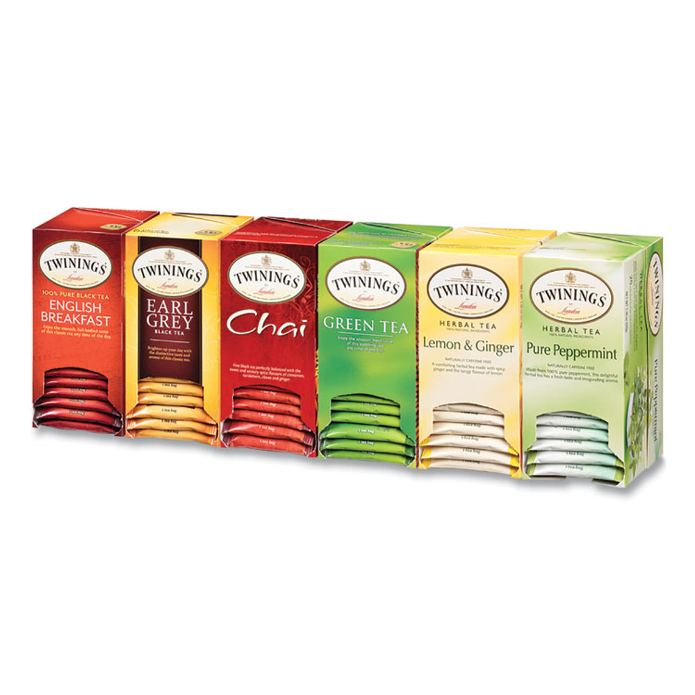 TWININGS NORTH AMERICA INC 54191 Tea Bags, Assorted, 25/Box