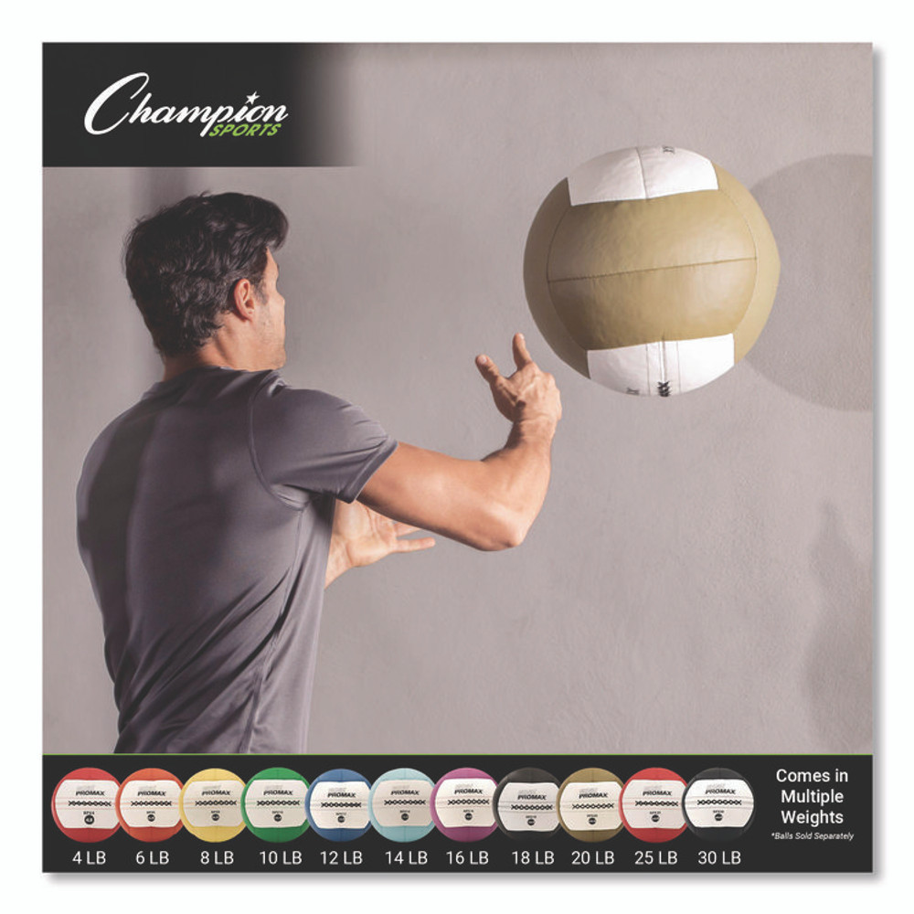 CHAMPION SPORT Sports RPX18 Rhino Promax Medicine Ball, 18 lb, Black