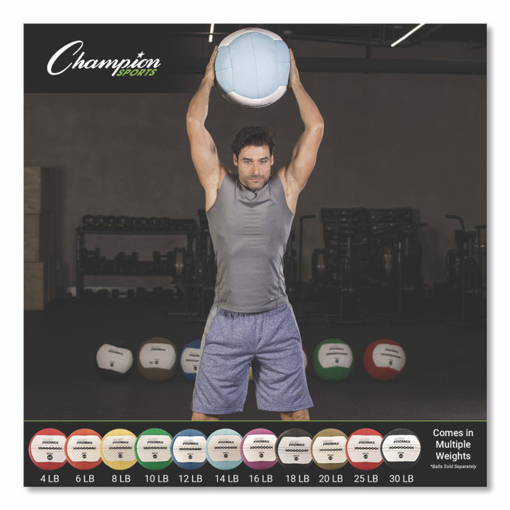 CHAMPION SPORT Sports RPX18 Rhino Promax Medicine Ball, 18 lb, Black