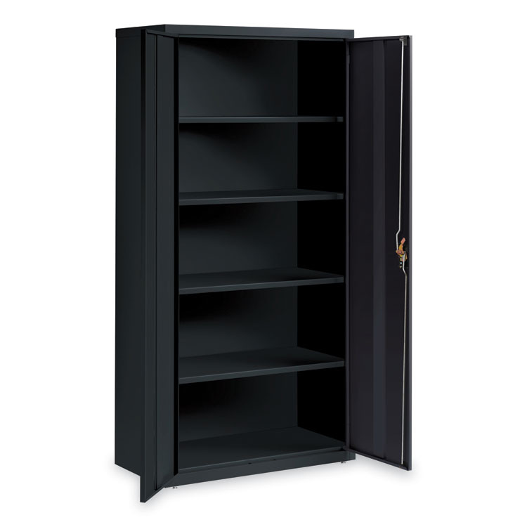 ALERA HCM7218BK Economy Assembled Storage Cabinets, 5 Shelves, 36" x 18" x 72", Black