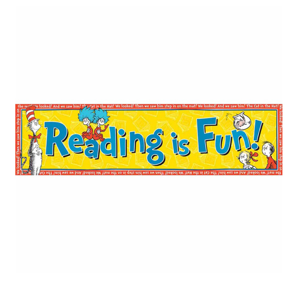 EUREKA Eureka® Cat in the Hat™ Reading is Fun! Classroom Banner