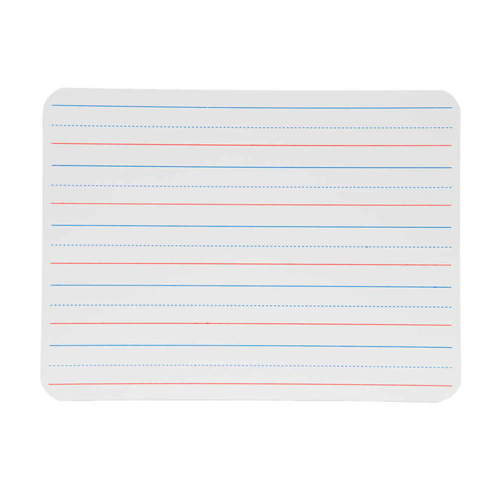 FLIPSIDE Flipside Products Two-Sided Dry Erase Board, Plain/Ruled, 9" x 12"