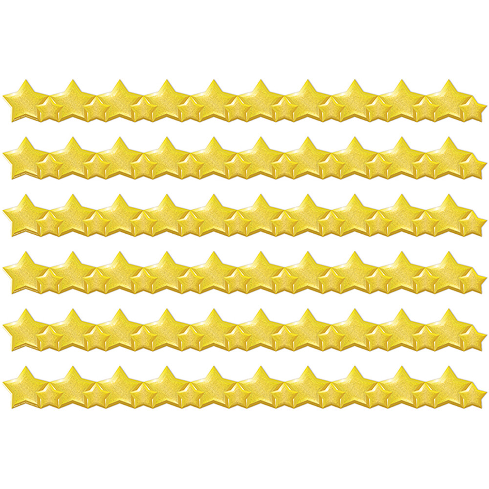 EUREKA Eureka® Stars Extra Wide Deco Trim®, 37 Feet Per Pack, 6 Packs