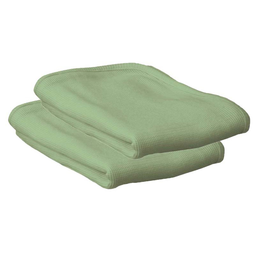 FOUNDATIONS Foundations ThermaSoft Crib Blanket, Mint, Pack of 2