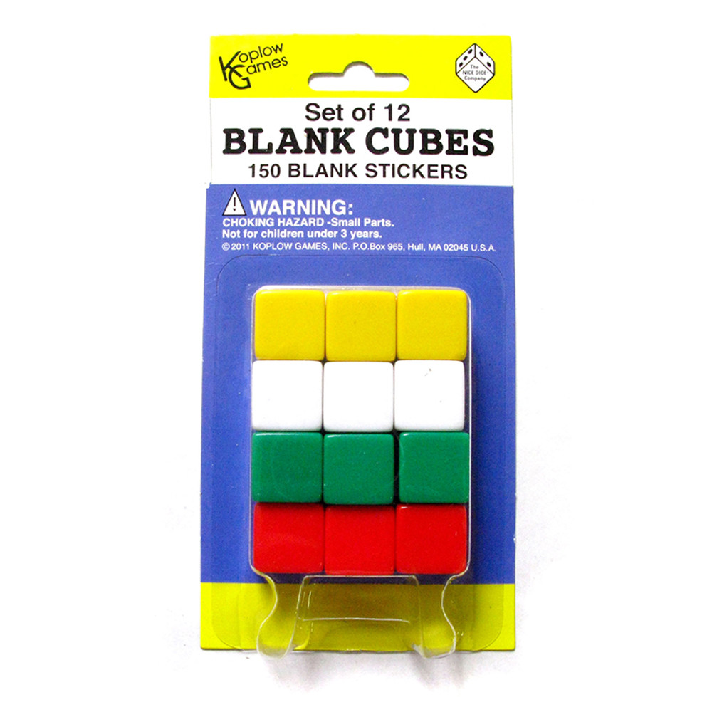 KOPLOW GAMES INC. Koplow Games Blank Dice Set with Stickers