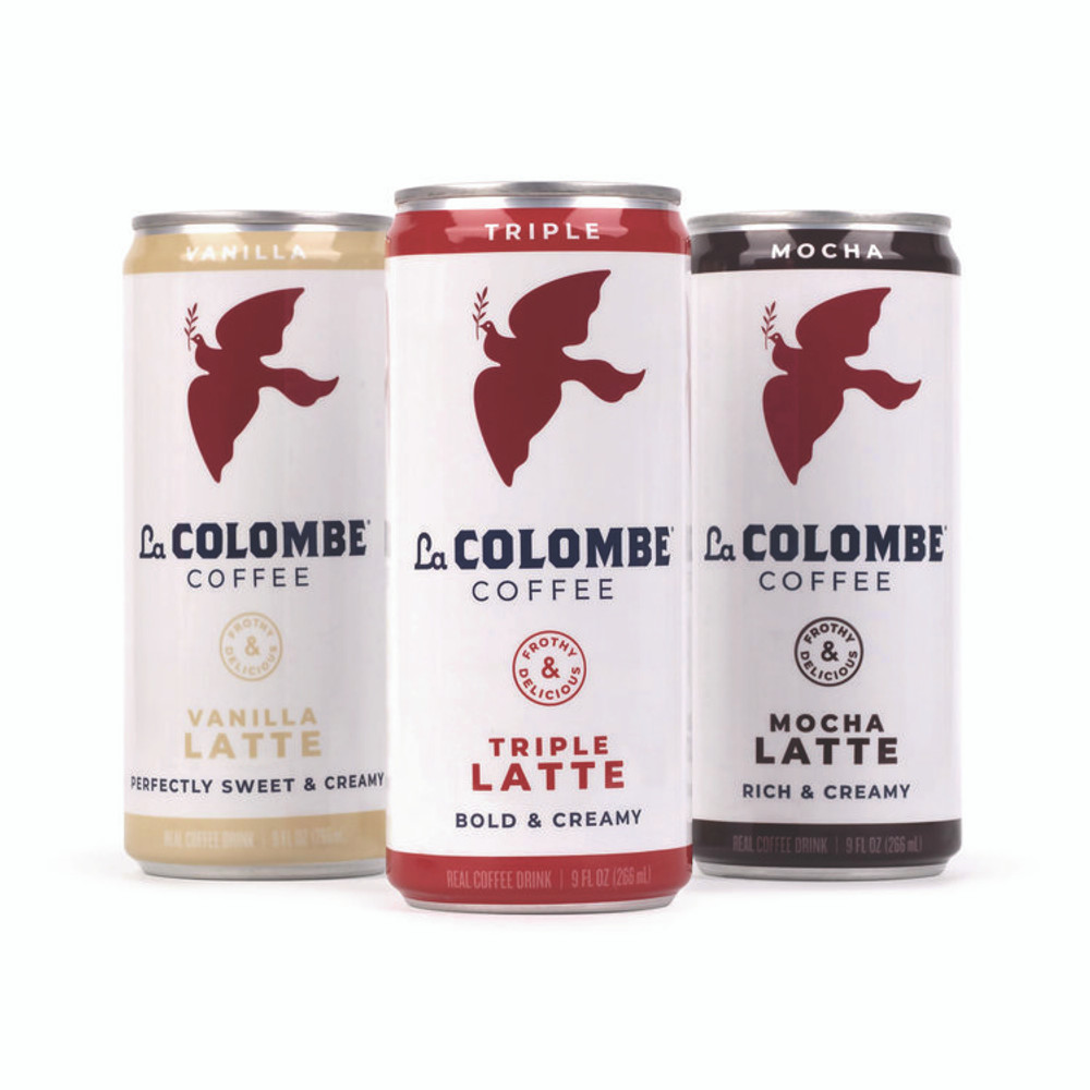 LA COLOMBE COFFEE ROASTERS 22002272 Draft Latte Cold Brew, Assorted Flavors, 9 oz Can, 12/Carton