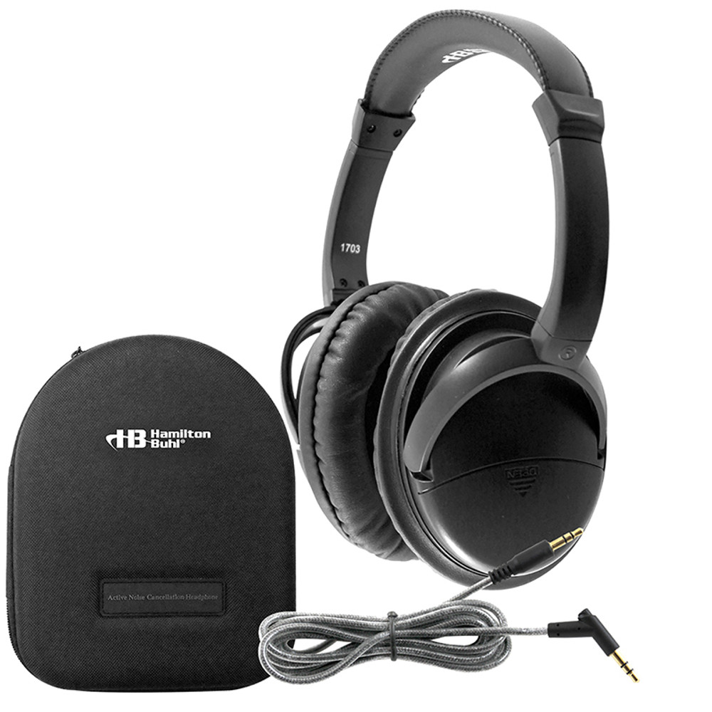 HAMILTON ELECTRONICS VCOM HamiltonBuhl® Deluxe Active Noise-Cancelling Headphones with Case