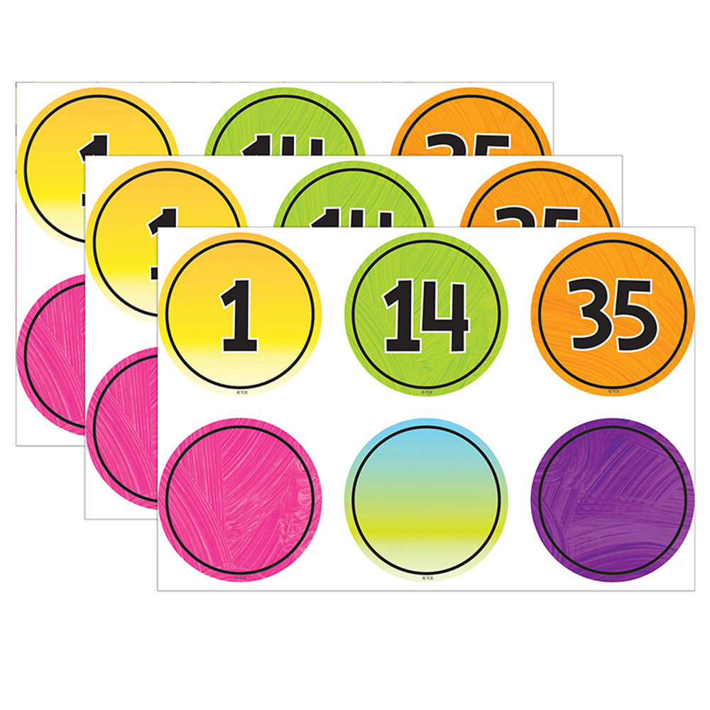 TEACHER CREATED RESOURCES Teacher Created Resources® Brights 4Ever Numbers Magnetic Accents, 42 Per Pack, 3 Packs