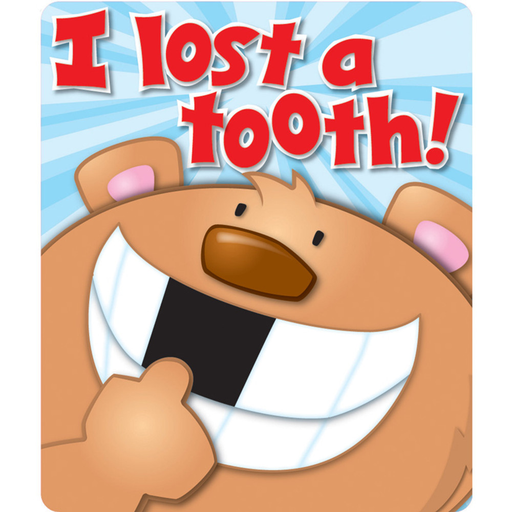CARSON DELLOSA EDUCATION Carson Dellosa Education I Lost a Tooth Motivational Stickers, 24 Stickers