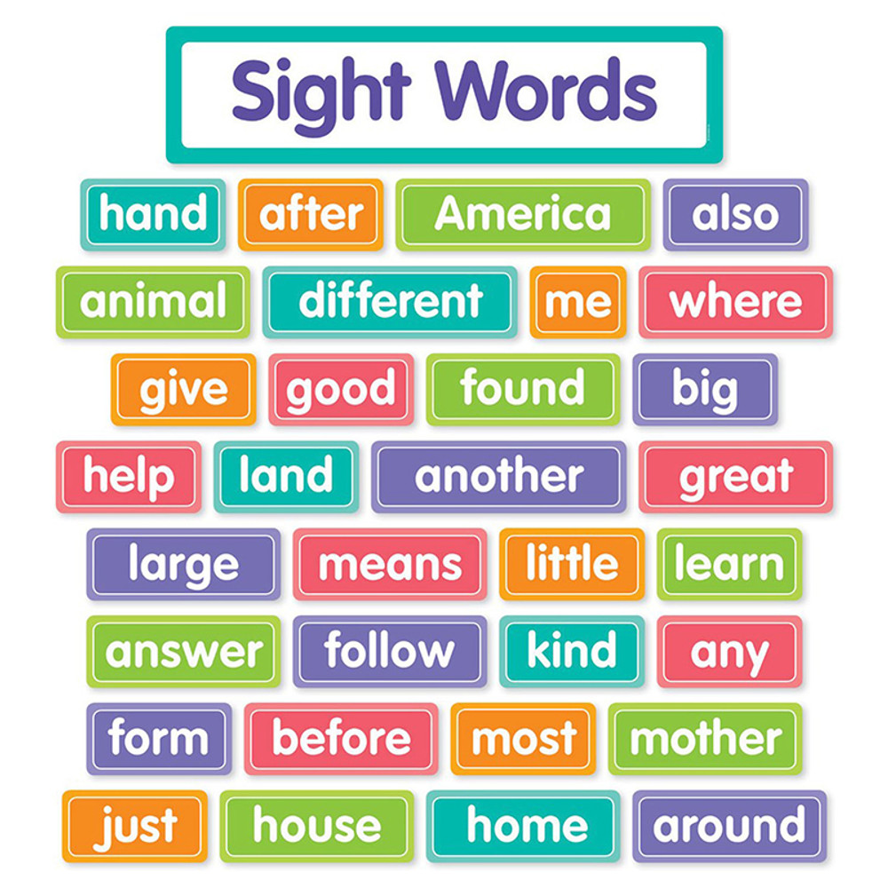 SCHOLASTIC TEACHING RESOURCES Scholastic Teaching Solutions More Sight Words Bulletin Board Set