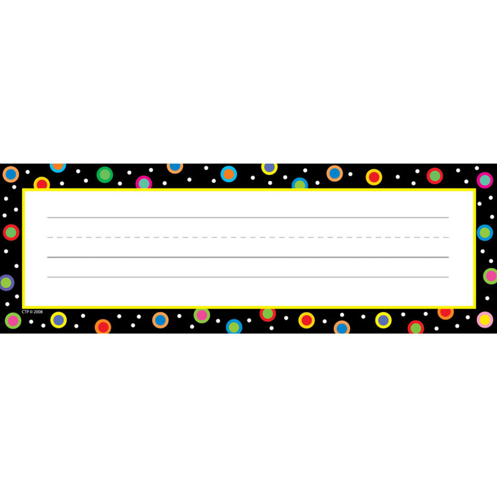 CREATIVE TEACHING PRESS Creative Teaching Press® Dots on Black Name Plates, 36/Pack