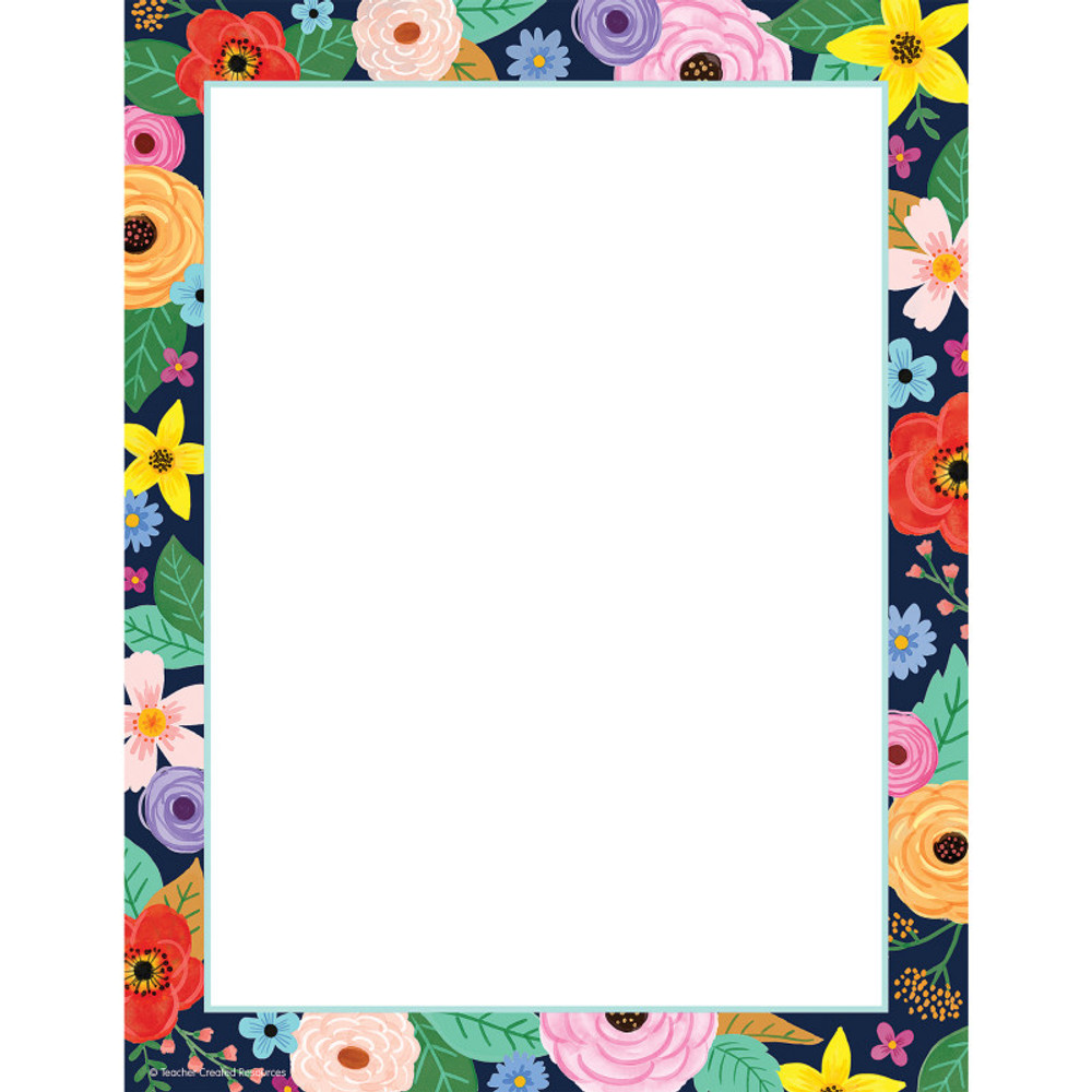 TEACHER CREATED RESOURCES Teacher Created Resources® Wildflowers Computer Paper, 50 Sheets