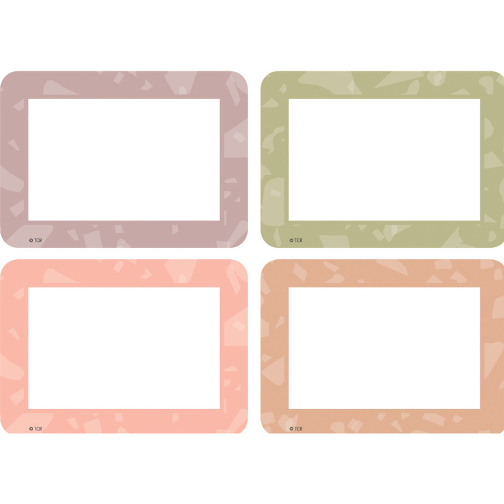 TEACHER CREATED RESOURCES Teacher Created Resources® Terrazzo Tones Name Tags/Labels - Multi-Pack, Pack of 36