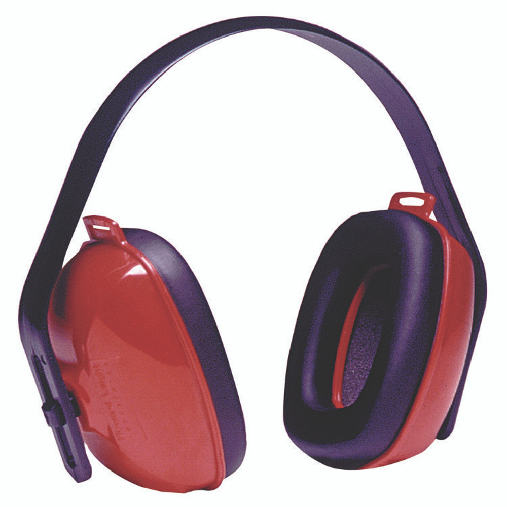HONEYWELL ENVIRONMENTAL Howard Leight® by QM24PLUS QM24+ Three-Position Earmuffs, 25 dB NRR, Red/Black