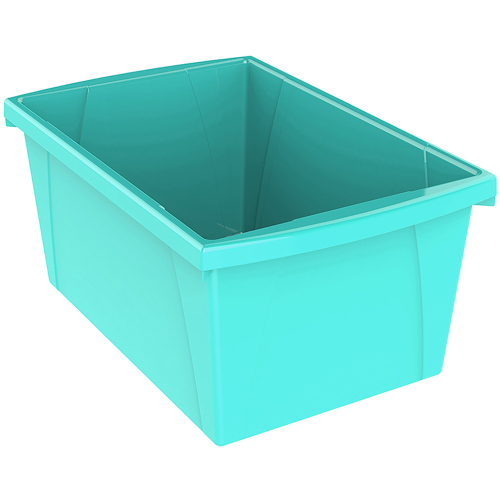 STOREX INDUSTRIES Storex Medium Classroom Storage Bin, Teal