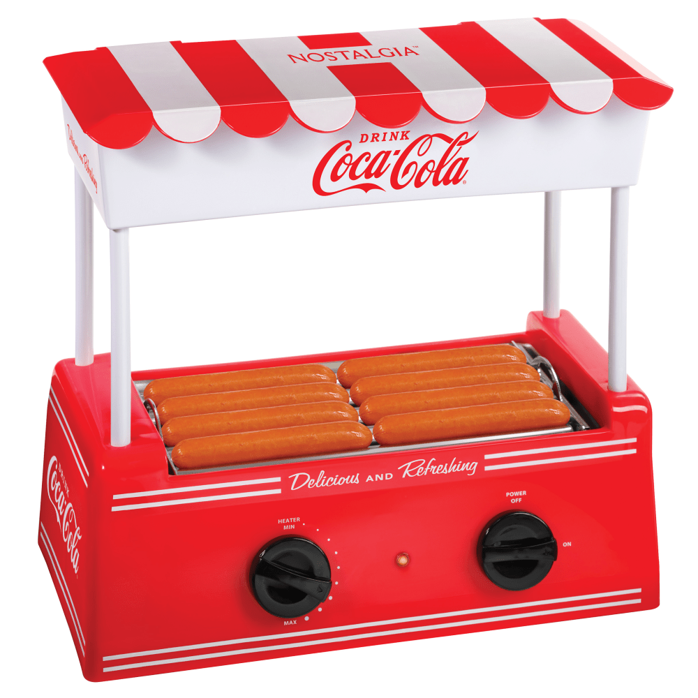 NOSTALGIA PRODUCTS GROUP LLC Nostalgia 810061702757  CKHDR8CR Coca Cola Hot Dog Roller, 14inH x 8-3/4inW x 14-1/4inD